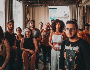 diverse people attending master class in studio