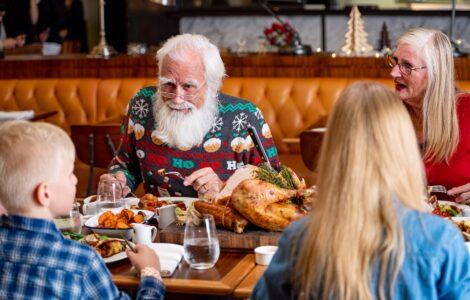 photo of family eating