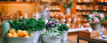 various fresh vegetables in local shop